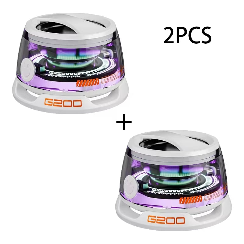 NEW 2025 G200 2PCS Bluetooth Speaker – Portable Magnetic Mini Speaker with RGB Lights, BT5.3, 7H Playtime & Phone Holder