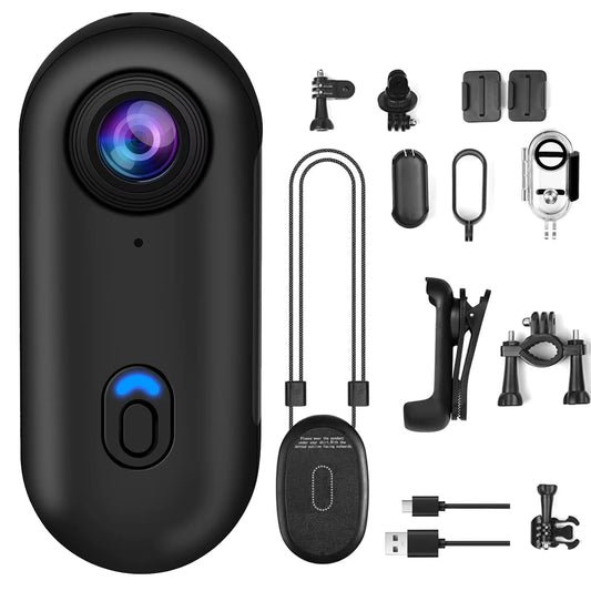 4K Thumb Camera Mini Sports Bodycam with Waterproof Action Camera Magnetic Wearables Vlog Helmet Camera Bicycle Video Wifi Cam