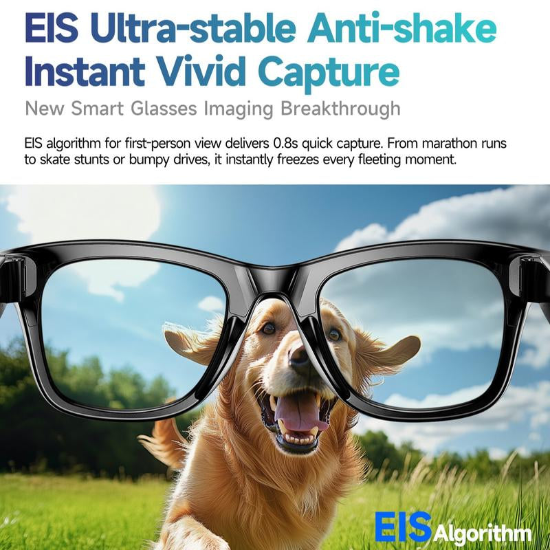 Smart AI Camera Glasses with 8MP Photochromic Lenses ,Button Touch Adjustment for Travel Outdoor Adventures Hands-Free Photography 160+Languages Real-Time Translation Bluetooth Wireless Wearable Video Recording UV Protection ,Black Friday & Cyber Monday