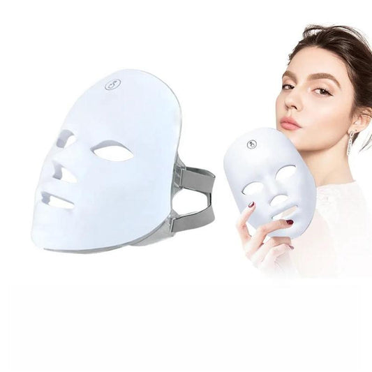USB Charge 7 Colors LED Facial Mask, Photon Skin Rejuvenation Mask for Daily Care, Face Skin Care Device for Women & Girls, Facial Beauty Massagers
