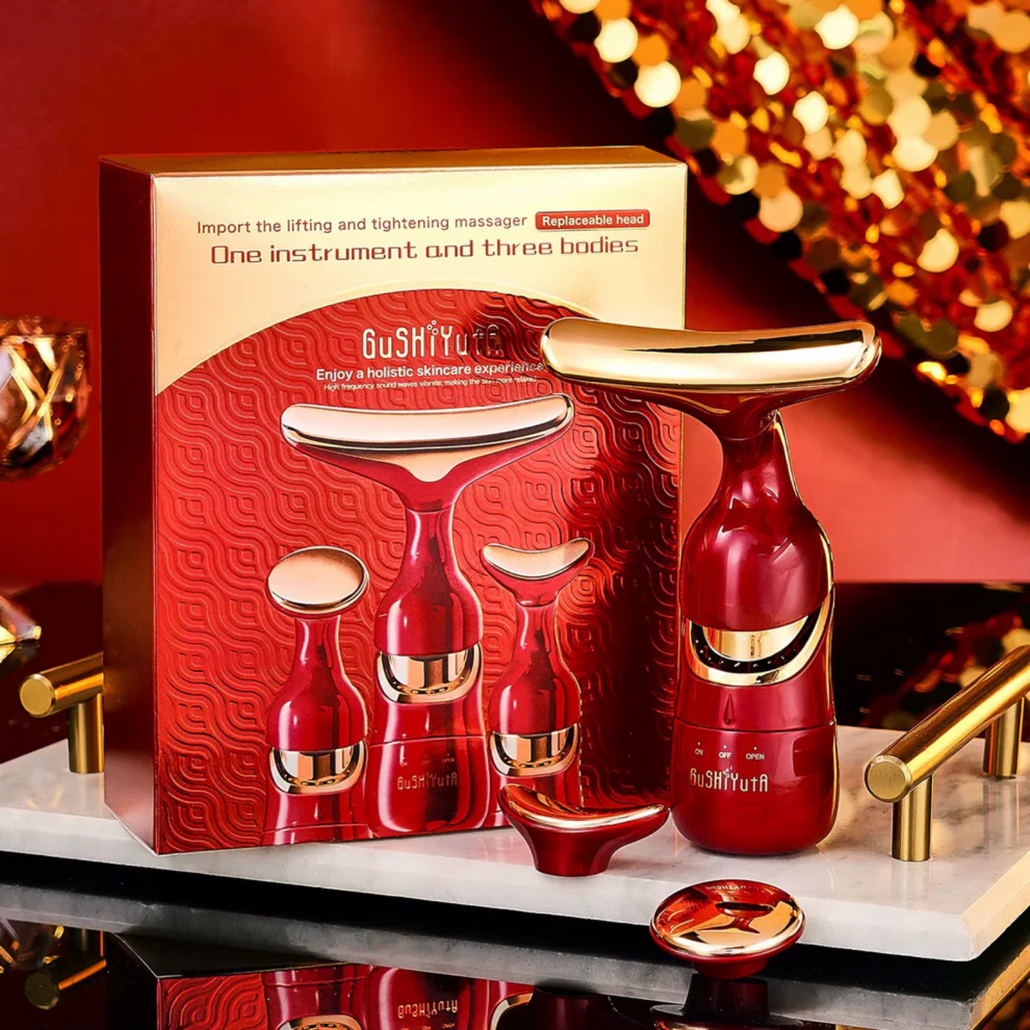 Microcurrent Face & Neck Lifting Device – Instant Firming, Sculpting & Anti-Aging