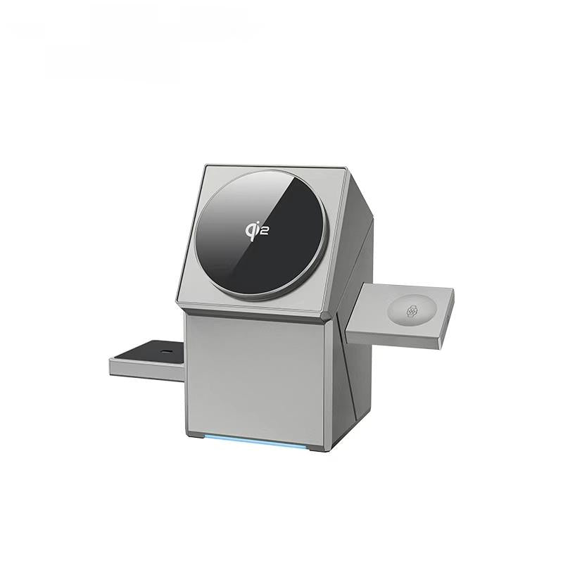 3-In-1 Wireless Charging Station Qi2.Magnetic Charger for Iphone16 15 14 13 Pro Max plus Full Series. Wireless Charging Station for Airpods/ Iwatch/ Android. Perfectly Fit in Home and Office. 15W Fast Charging