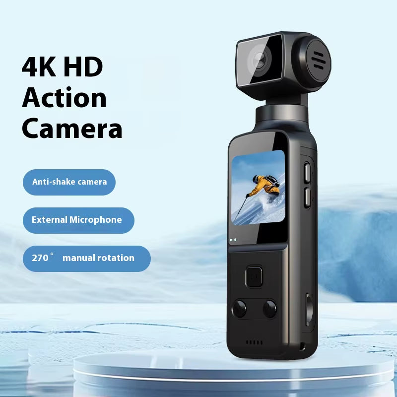 Hot Sale 4K Action 1.33Inch HD anti Shake Pocket K1 Sports Motion Camera Mini Handheld 270° Rotatable for Cycling