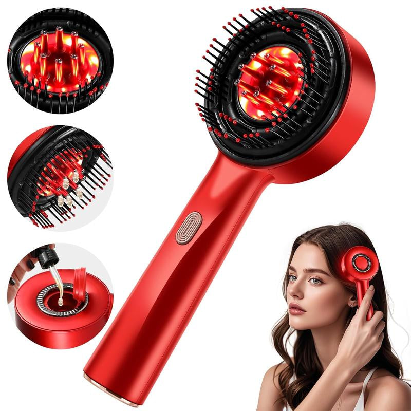 Electric Scalp Massager Hair Oil Applicator, 3 Modes Hair Massage Comb, 1 Box Multi-Functional Hair Massage Brush for Home & Travel, Scalp Stimulator