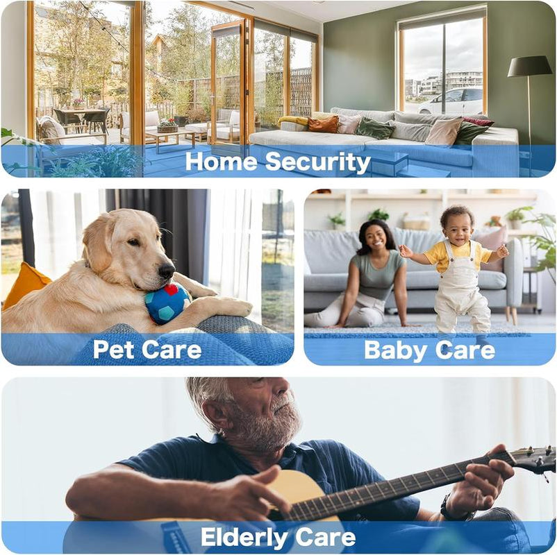 Smart Robot Camera, Home Camera 3 Million Pixels, Two-Way Voice Automatic Tracking Function, Alarm Function, Pet/Baby/Indoor Camera