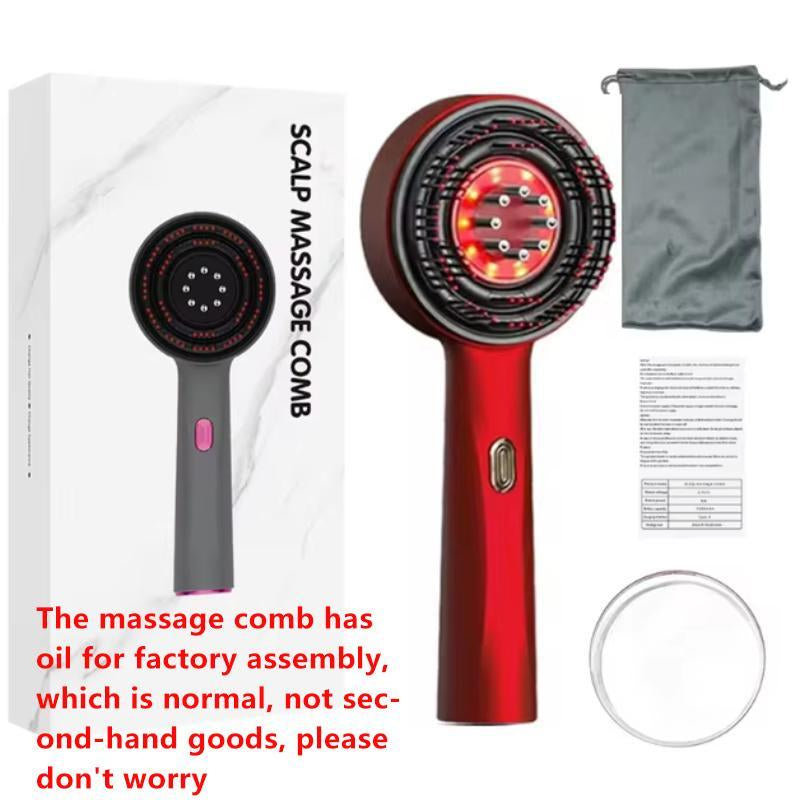 Electric Scalp Massager Hair Oil Applicator, 3 Modes Hair Massage Comb, 1 Box Multi-Functional Hair Massage Brush for Home & Travel, Scalp Stimulator