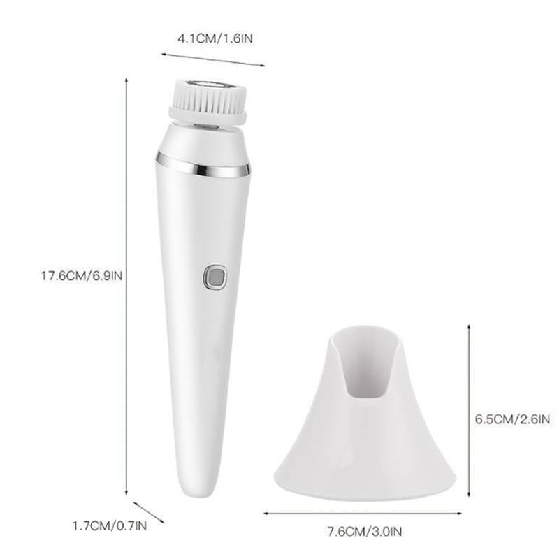 4-In-1 Electric Facial Brush Pore Cleaner Facial Cleanser Brush Waterproof Silicone Massage to Clean Blackheads Beauty Instrument