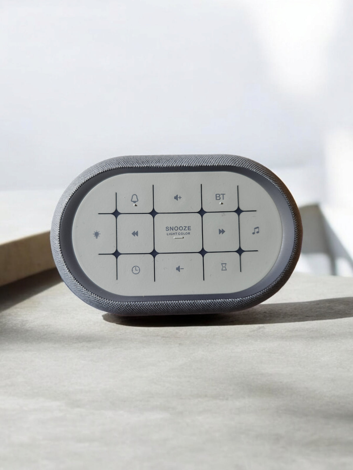 Music Clock Bar Bedside Alarm Clock 7 Night Light Bluetooth Speaker White Noise