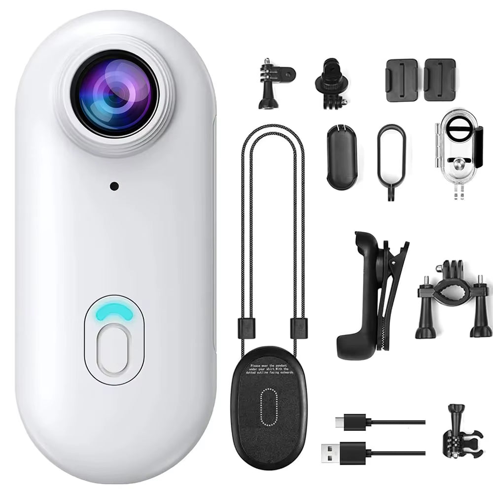 4K Thumb Camera Mini Sports Bodycam with Waterproof Action Camera Magnetic Wearables Vlog Helmet Camera Bicycle Video Wifi Cam