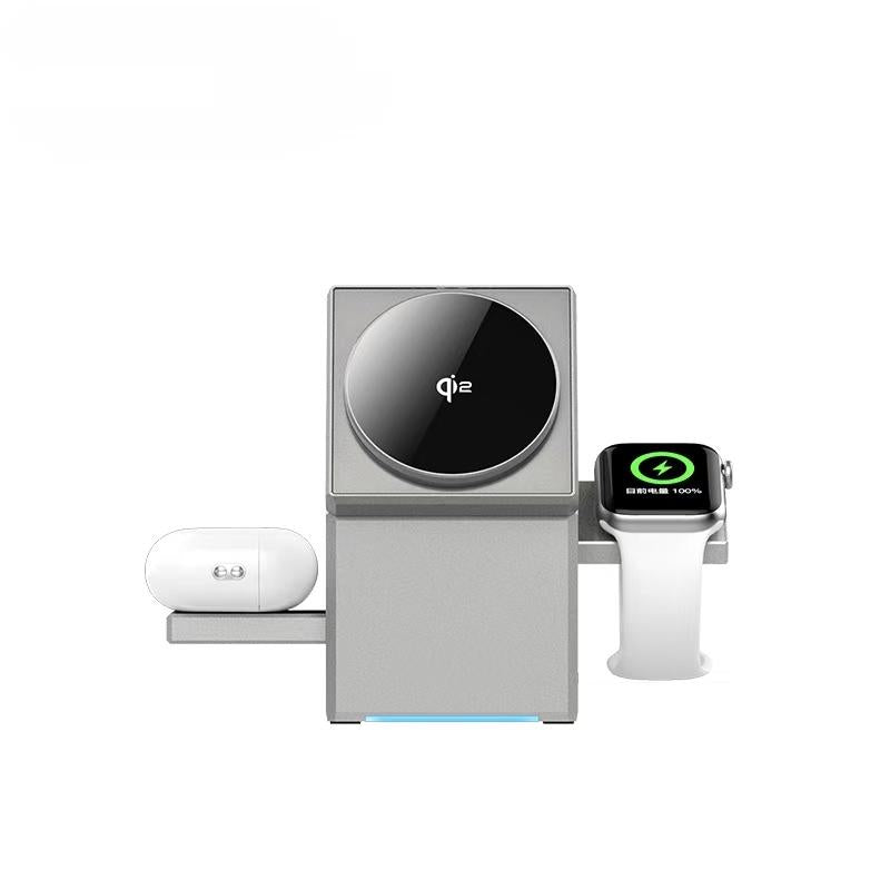 3-In-1 Wireless Charging Station Qi2.Magnetic Charger for Iphone16 15 14 13 Pro Max plus Full Series. Wireless Charging Station for Airpods/ Iwatch/ Android. Perfectly Fit in Home and Office. 15W Fast Charging