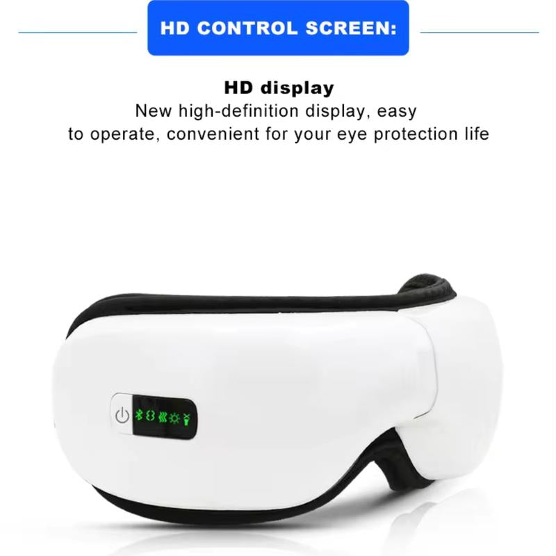 Eye Massager with Heat and Vibration with Massage and Voice Prompt Function with Bluetooth Music Eye Protector Rechargeable Eye Mask to Relieve Eye Massager