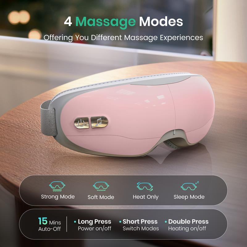 Restnature Eye Massager - Eye Massager with Heat Music, Birthday Gifts for Women Mom, Eye Care Relaxation Self Care Christmas Gifts for Women, Reduce Eye Strain