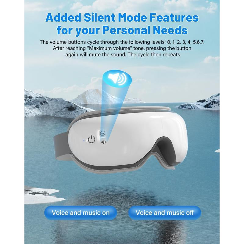 Eye Massager with Heat and Music, Morelax Bluetooth Sleep Eye Massager Mask, Eye Massage Device, Comfort Eye Mask, Gift for Women & Men Tiktokshopblackfriday