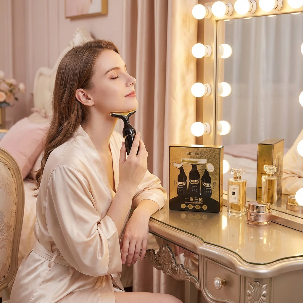 Microcurrent Face & Neck Lifting Device – Instant Firming, Sculpting & Anti-Aging