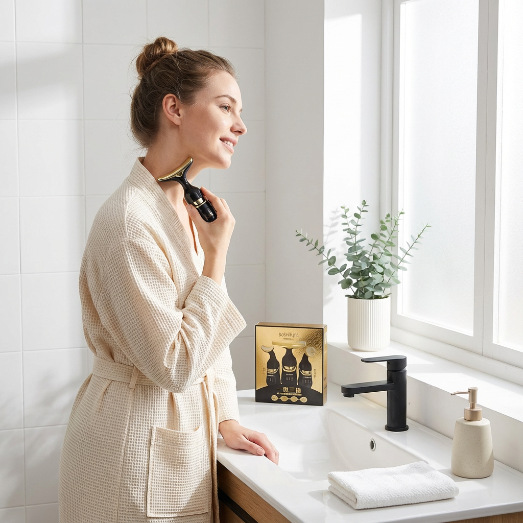 Microcurrent Face & Neck Lifting Device – Instant Firming, Sculpting & Anti-Aging