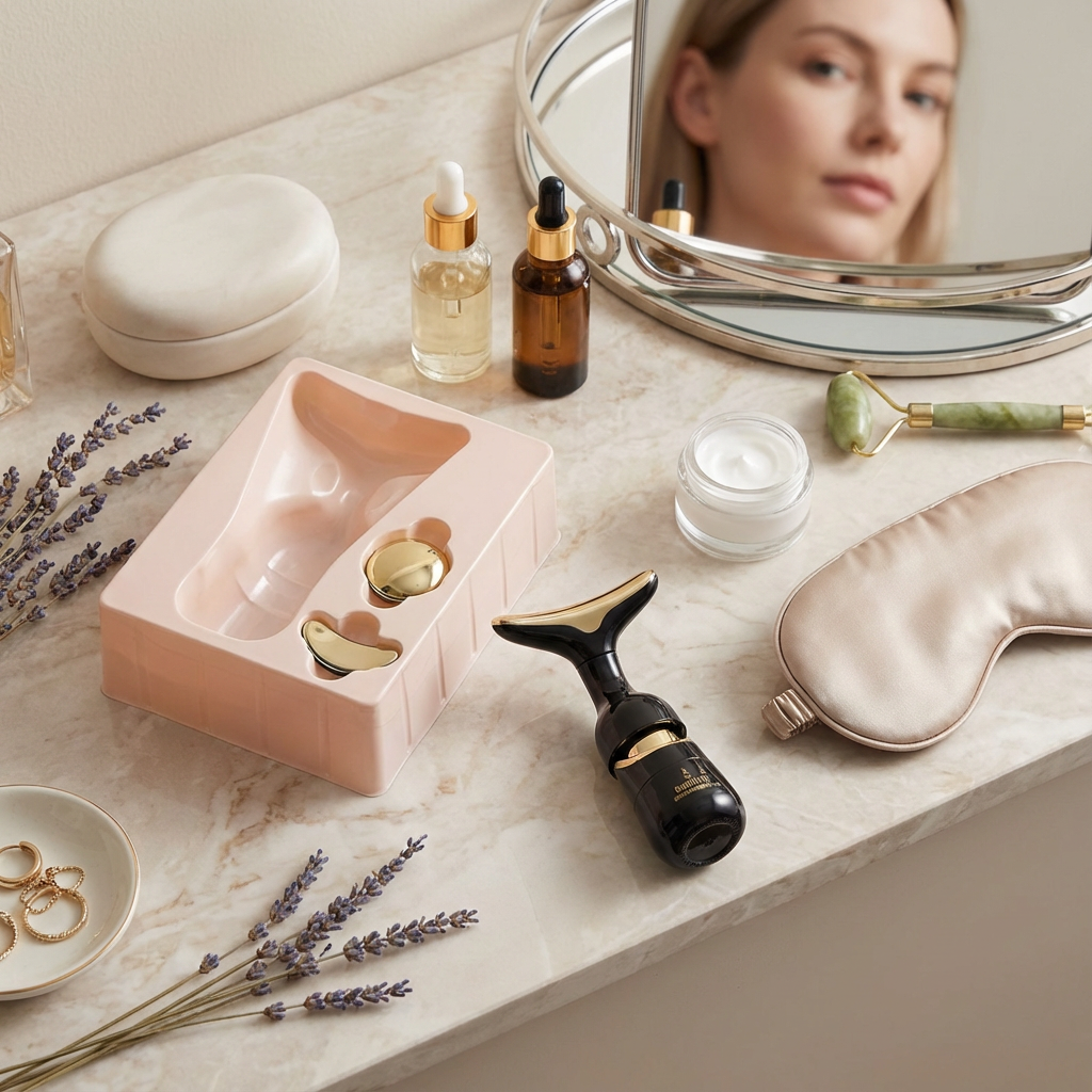 Microcurrent Face & Neck Lifting Device – Instant Firming, Sculpting & Anti-Aging