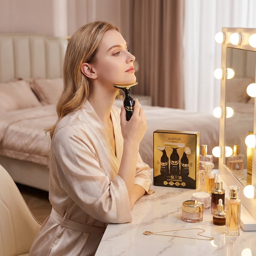 Microcurrent Face & Neck Lifting Device – Instant Firming, Sculpting & Anti-Aging