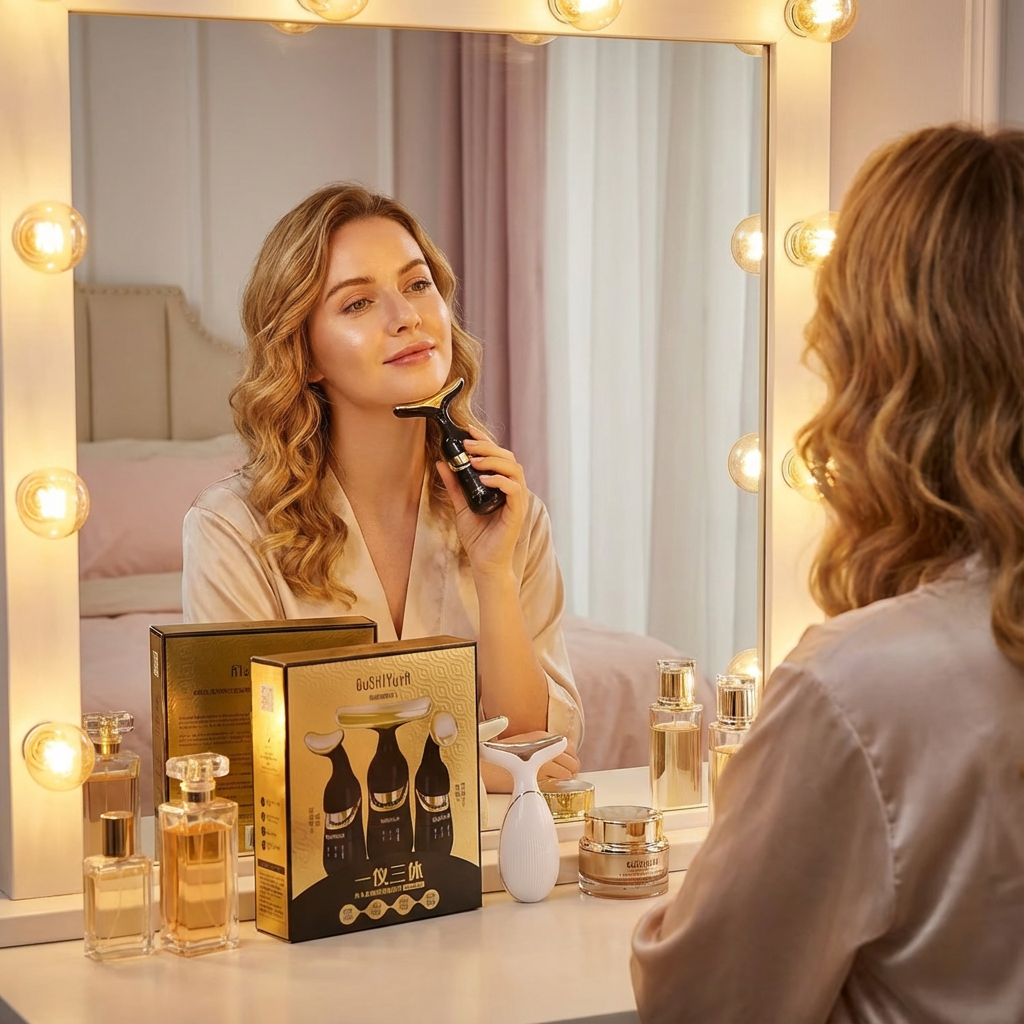 Microcurrent Face & Neck Lifting Device – Instant Firming, Sculpting & Anti-Aging