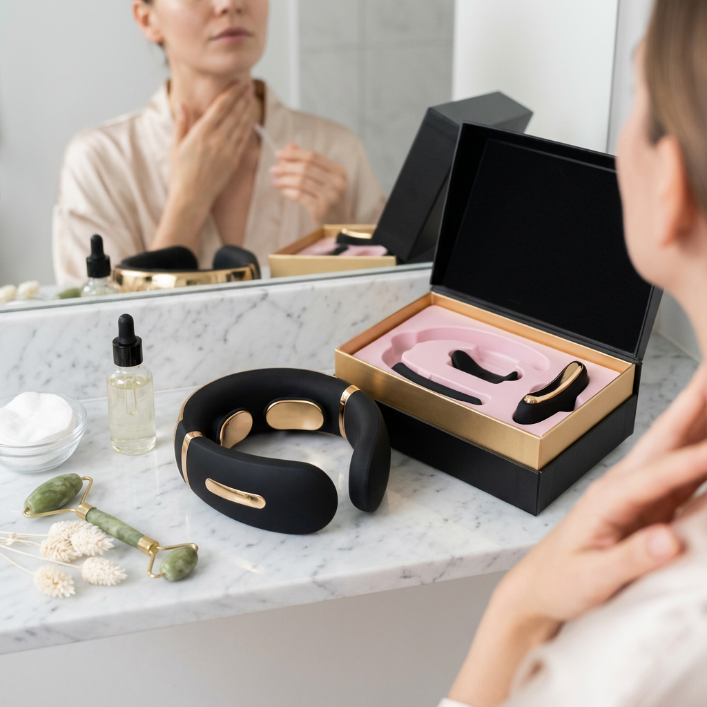 Microcurrent Face & Neck Lifting Device – Instant Firming, Sculpting & Anti-Aging