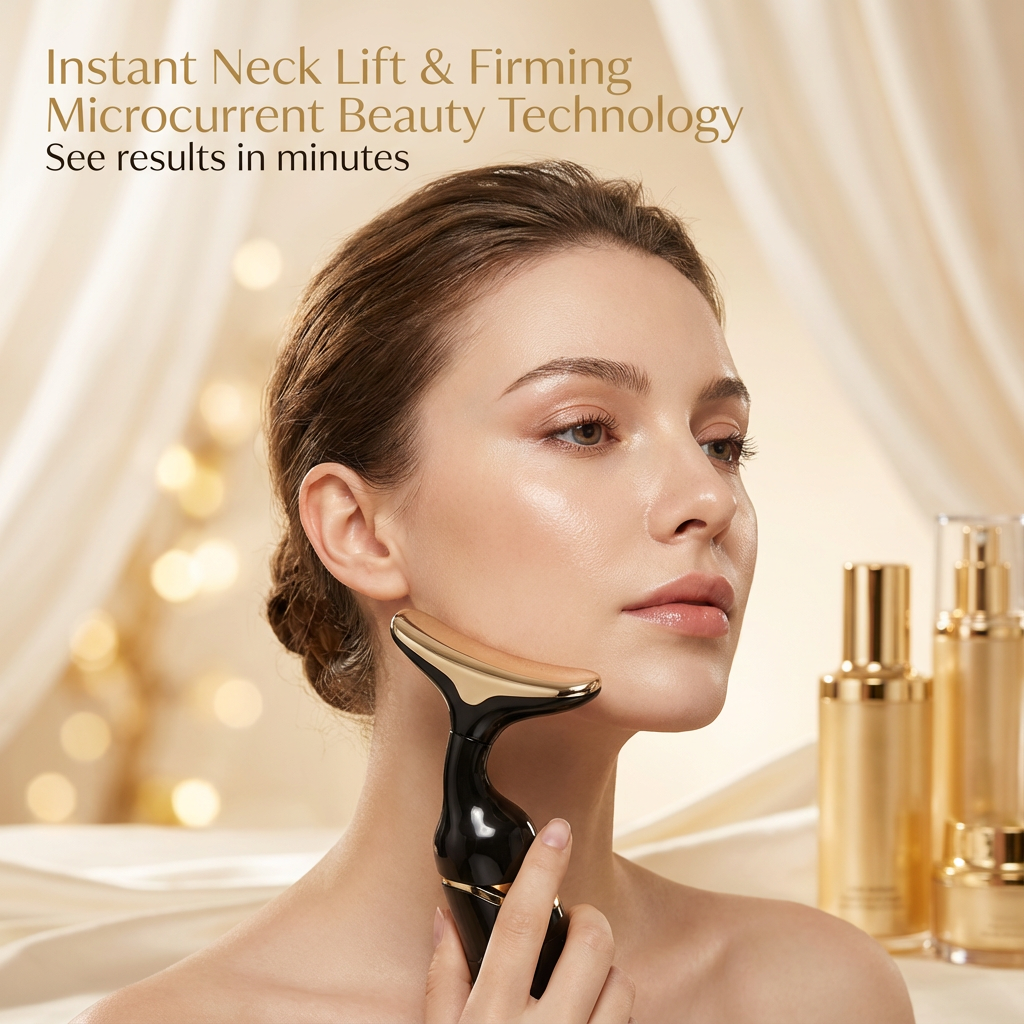 Microcurrent Face & Neck Lifting Device – Instant Firming, Sculpting & Anti-Aging