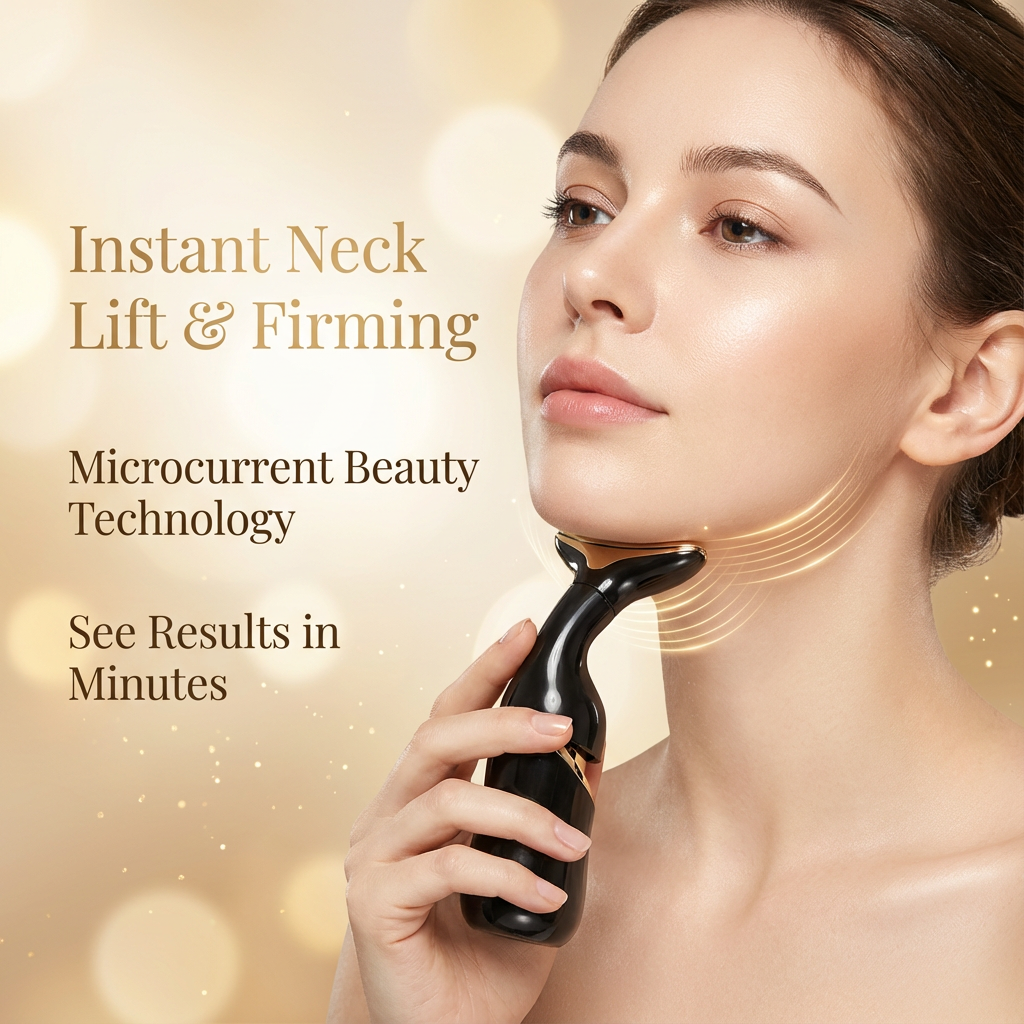 Microcurrent Face & Neck Lifting Device – Instant Firming, Sculpting & Anti-Aging