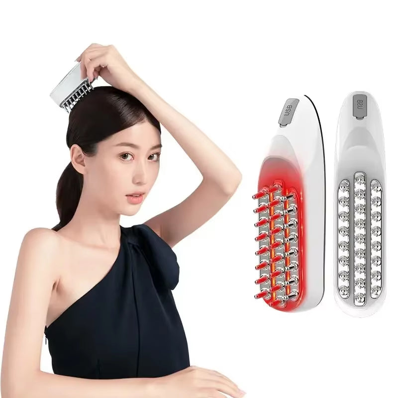 EMS Micro Electric Import Hair Care Comb, Multi-Function Meridian Massage Comb, USB Rechargeable Hair Massage Brush
