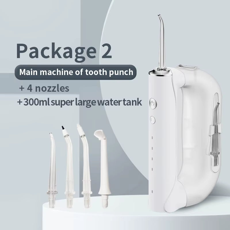 Oral Irrigator for Teeth Water Flosser Multi-Function Portable Dental Water Jet 300ML Water Tank Teeth Cleaner Detachable