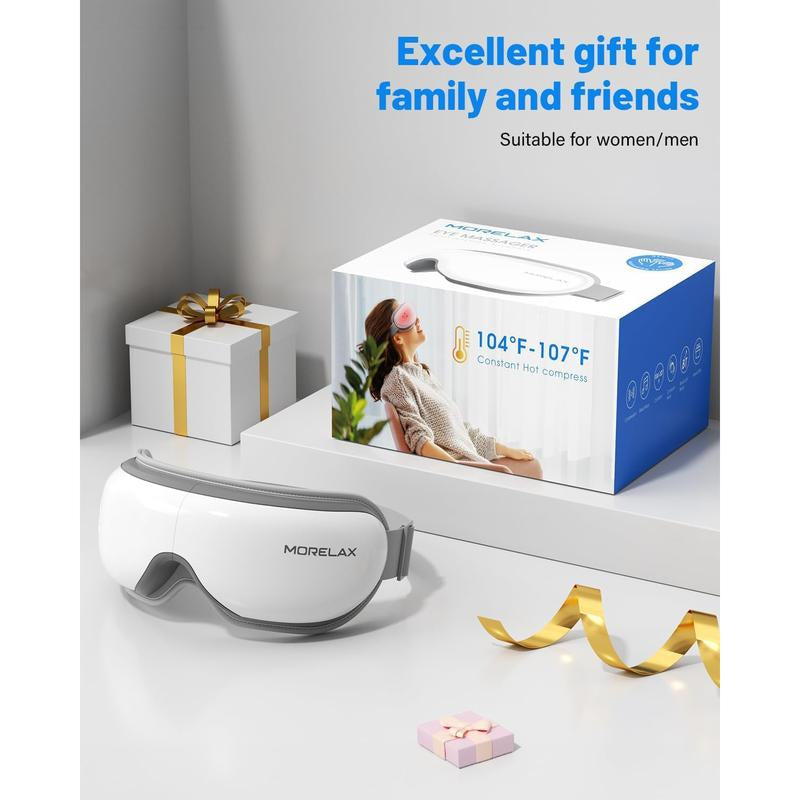 Eye Massager with Heat and Music, Morelax Bluetooth Sleep Eye Massager Mask, Eye Massage Device, Comfort Eye Mask, Gift for Women & Men Tiktokshopblackfriday