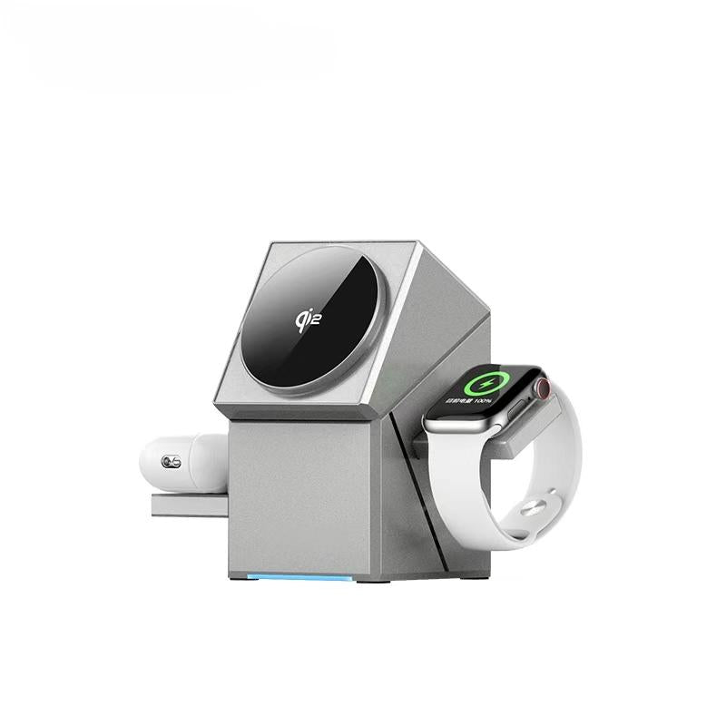 3-In-1 Wireless Charging Station Qi2.Magnetic Charger for Iphone16 15 14 13 Pro Max plus Full Series. Wireless Charging Station for Airpods/ Iwatch/ Android. Perfectly Fit in Home and Office. 15W Fast Charging