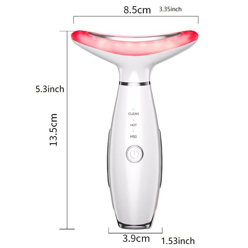 7 Color Face & Neck Beauty Massager for Women, Rechargeable Electric Facial Care Tool, Lifting and Firming Facial Skin Care Tool, Beauty Gift for Girls, Facial Massager, Massage Neck Machine, Massagers for Neck