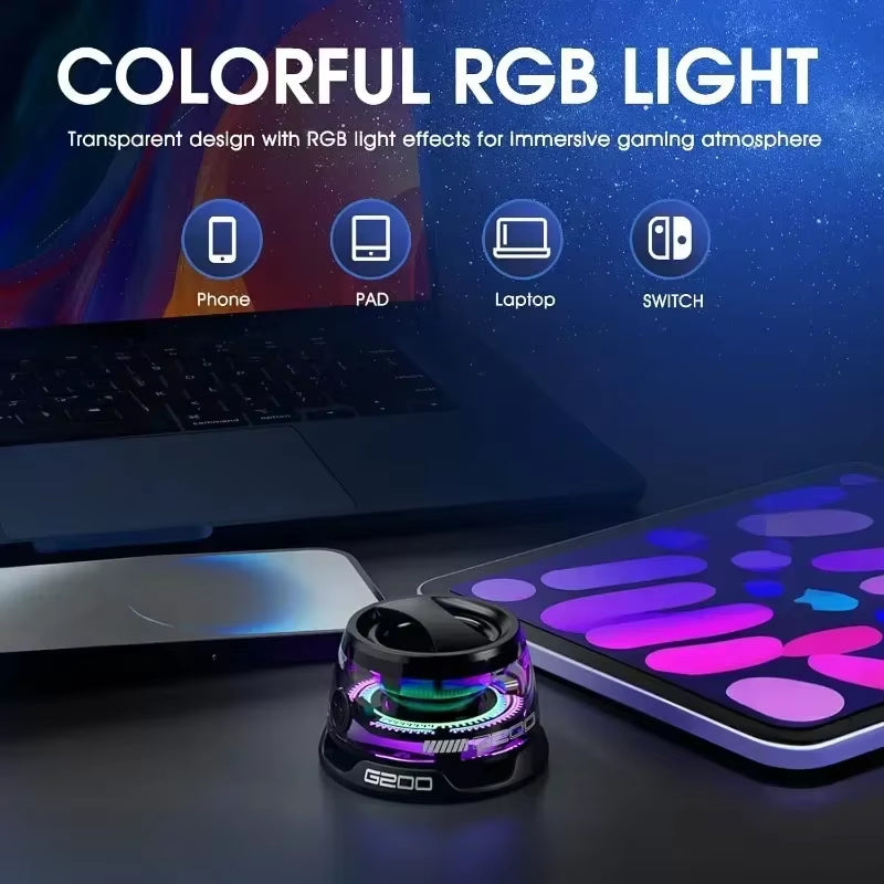 NEW 2025 G200 2PCS Bluetooth Speaker – Portable Magnetic Mini Speaker with RGB Lights, BT5.3, 7H Playtime & Phone Holder