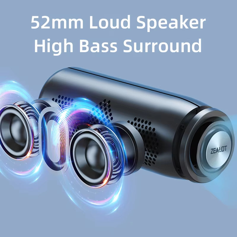-S51 Bluetooth Speaker Bass Powerful Wireless Subwoofer Waterproof Sound Box Supports TF TWS USB Flash Drive