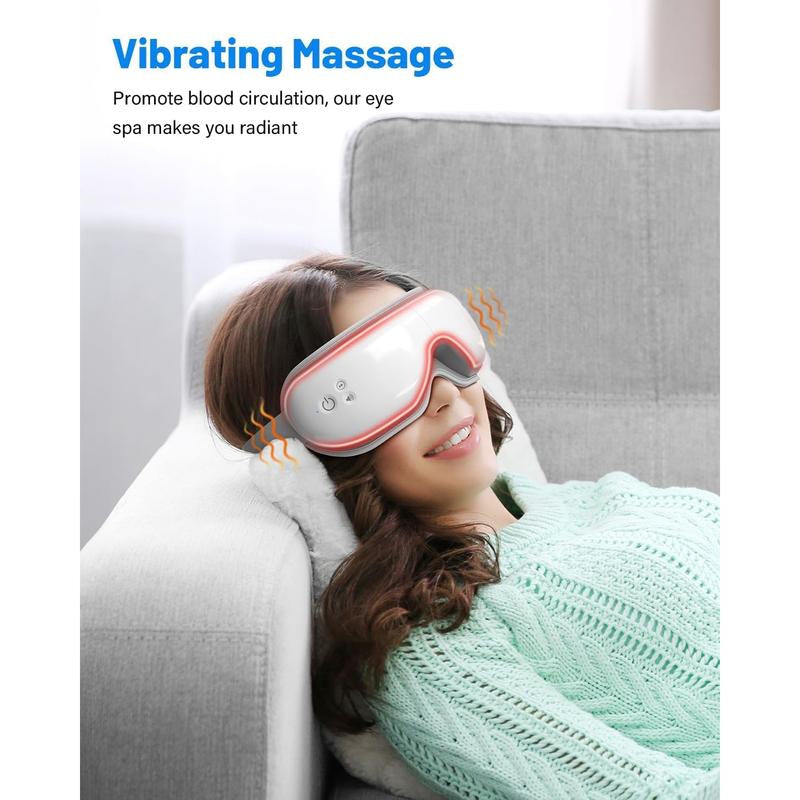 Eye Massager with Heat and Music, Morelax Bluetooth Sleep Eye Massager Mask, Eye Massage Device, Comfort Eye Mask, Gift for Women & Men Tiktokshopblackfriday