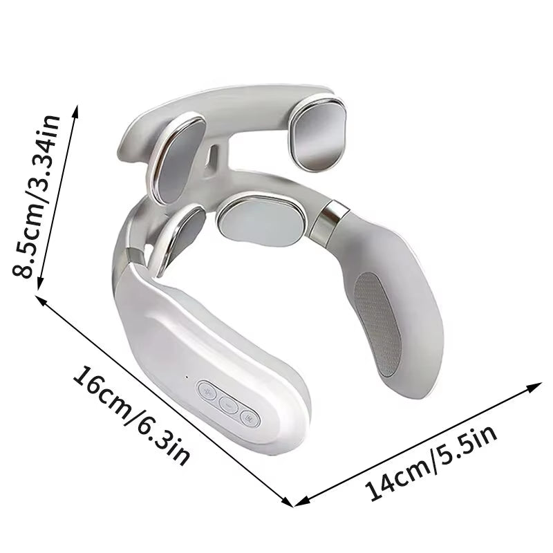 Neck Massage Machine 4 Head and Neck Protection Heating Machines Breathing Light Vibration Compress Cervical Spine Machine