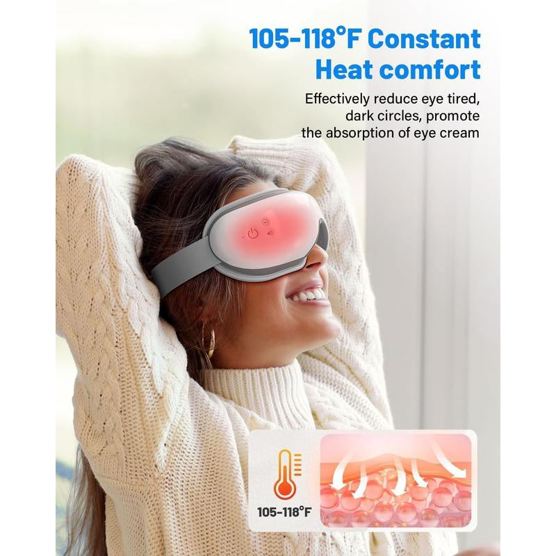 Eye Massager with Heat and Music, Morelax Bluetooth Sleep Eye Massager Mask, Eye Massage Device, Comfort Eye Mask, Gift for Women & Men Tiktokshopblackfriday