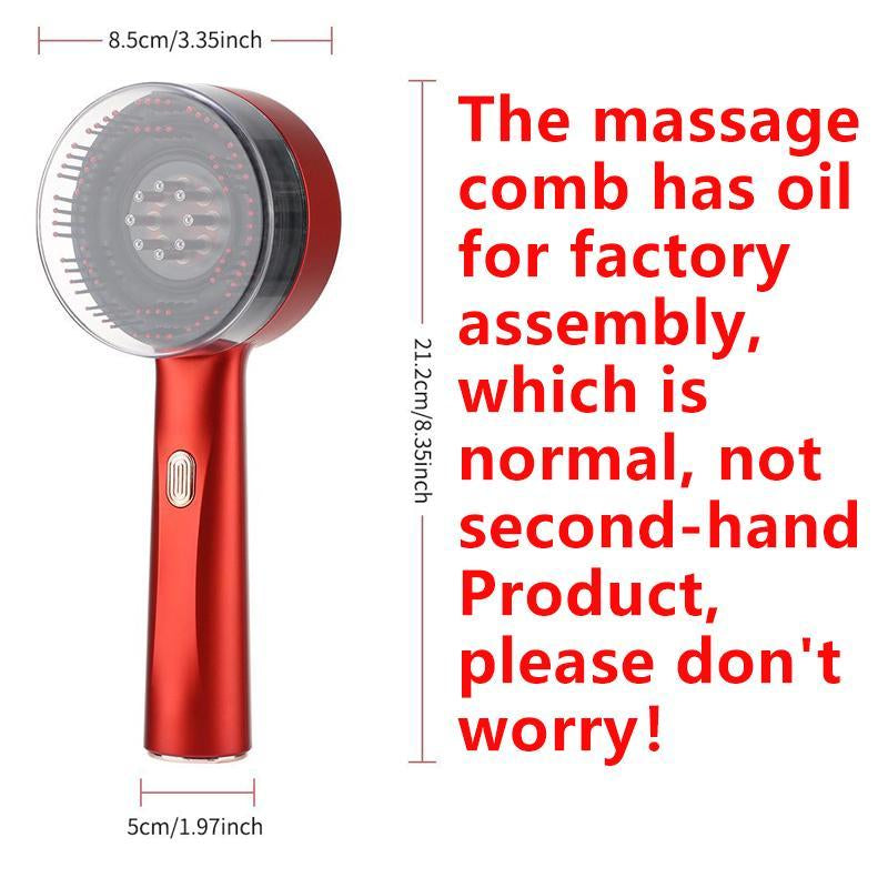 Electric Scalp Massager Hair Oil Applicator, 3 Modes Hair Massage Comb, 1 Box Multi-Functional Hair Massage Brush for Home & Travel, Scalp Stimulator