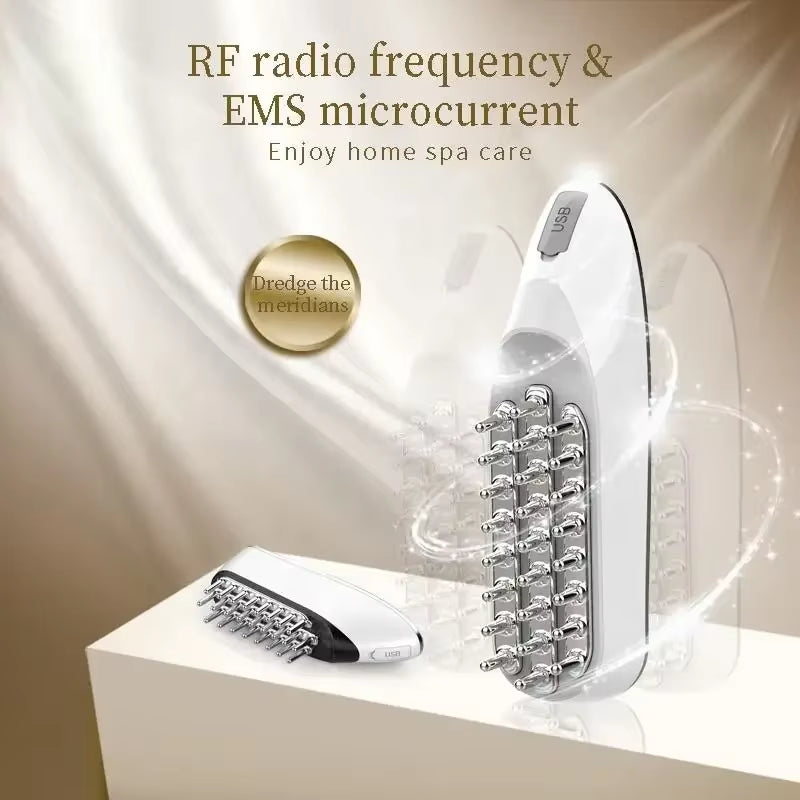EMS Micro Electric Import Hair Care Comb, Multi-Function Meridian Massage Comb, USB Rechargeable Hair Massage Brush