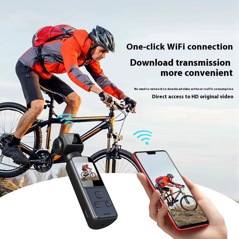 Hot Sale 4K Action 1.33Inch HD anti Shake Pocket K1 Sports Motion Camera Mini Handheld 270° Rotatable for Cycling